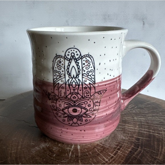Stay Wild Moon Child Other - STAY WILD MOON CHILD Speckled Hamsa Oversized Coffee Tea Mug Cup Metallic Gold